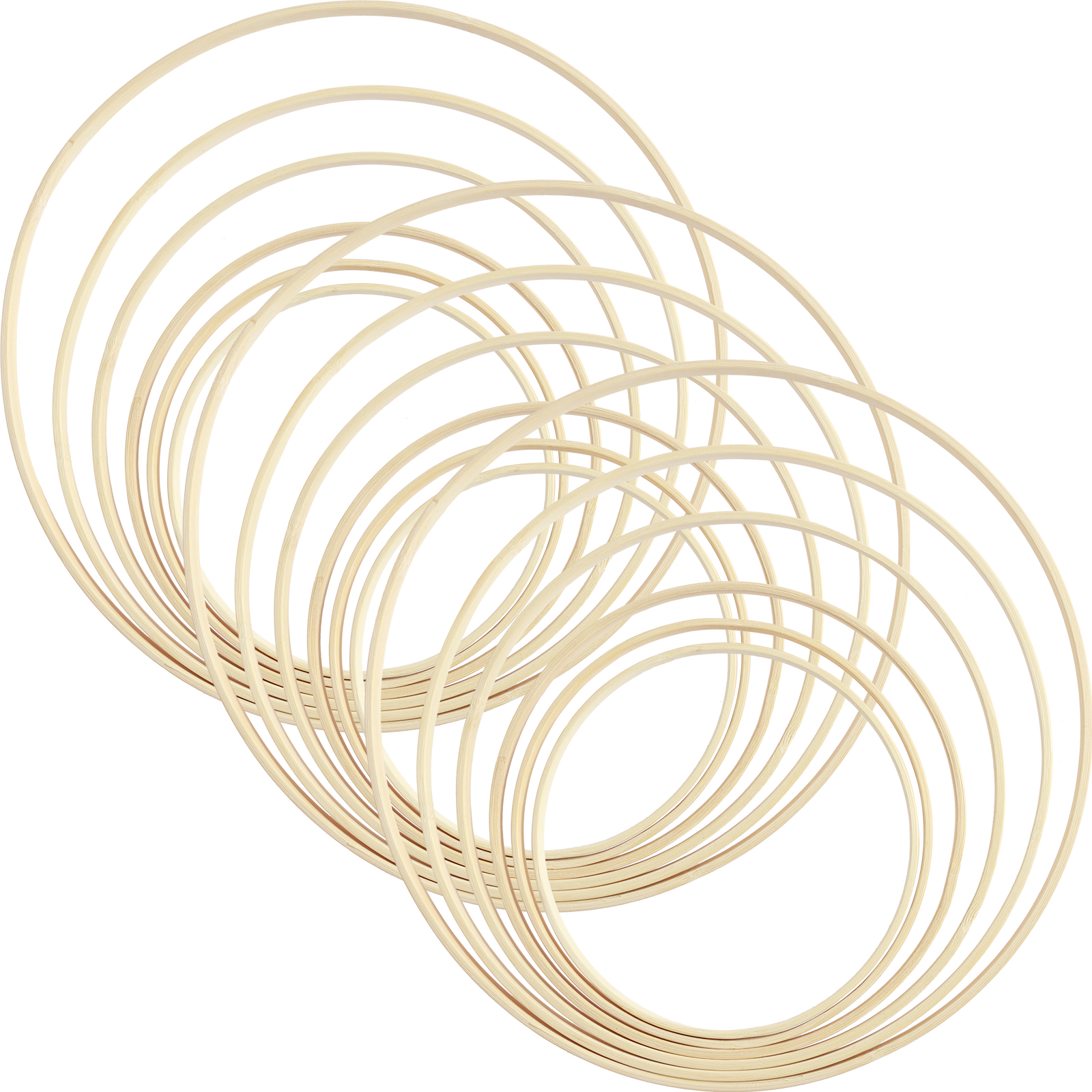 18Pcs Bamboo Rings Set 6 Sizes - Wood Ring Blank บทวิจารณ์และราคา