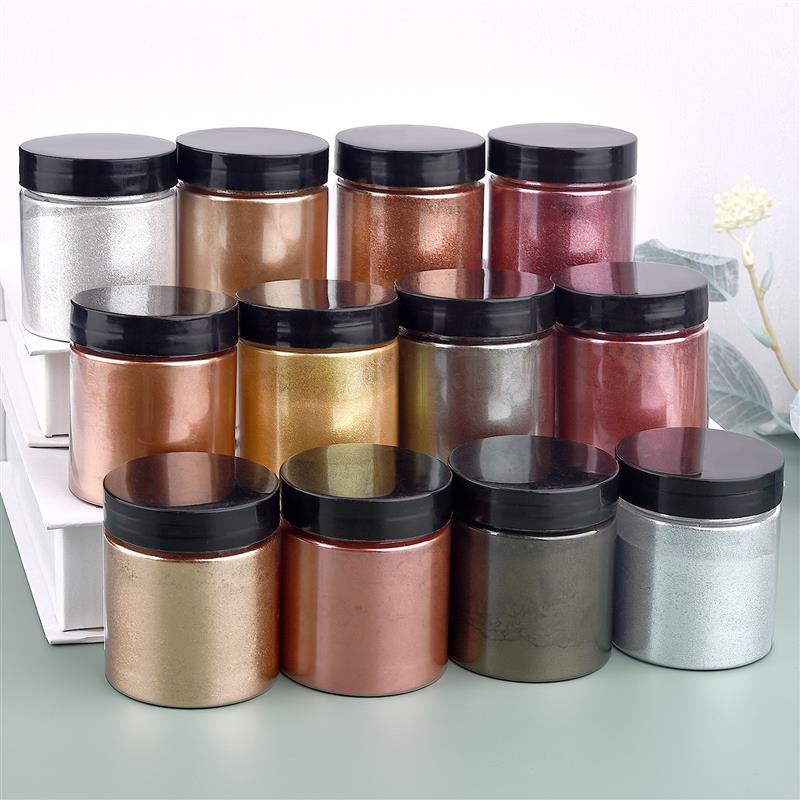 50g Shimmer Metallic Gold Silv - Resin Pigment Set บทวิจารณ์และราคา