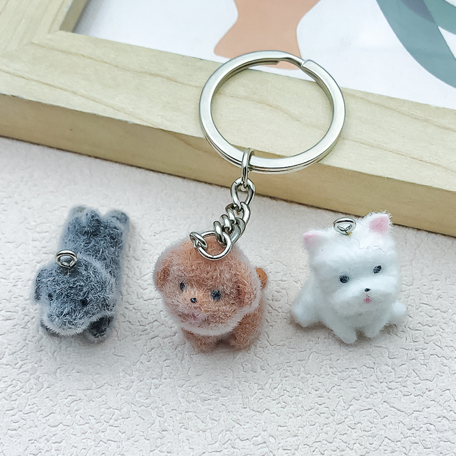 5pcs&1pc Flocked Resin Animal  - Resin Craft Material บทวิจารณ์และราคา