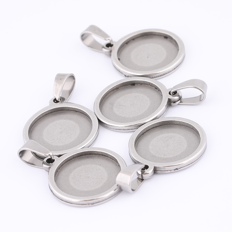10pcs 15mm Round Cabochon Base - Bezels Set Pendant บทวิจารณ์และราคา
