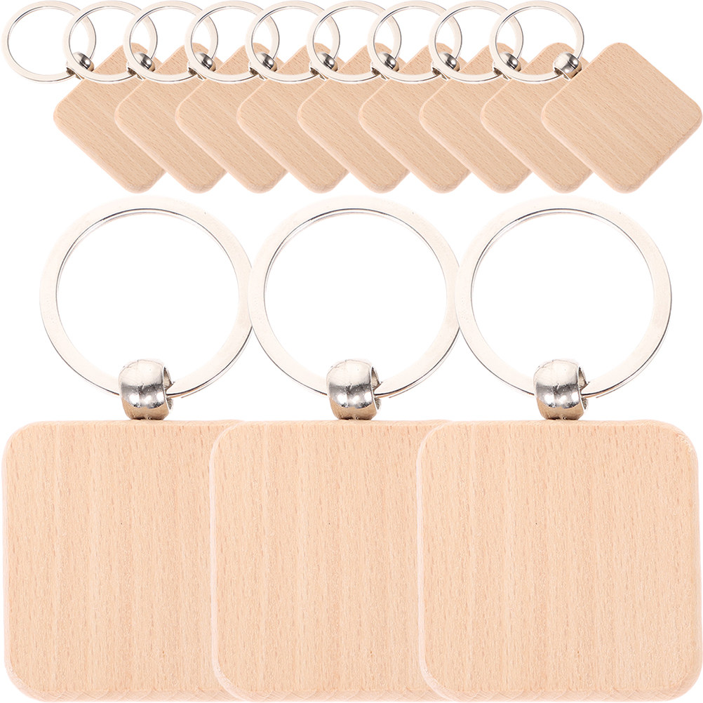 12Pcs Wooden Keychain Blanks U - Wood Ring Blank บทวิจารณ์และราคา