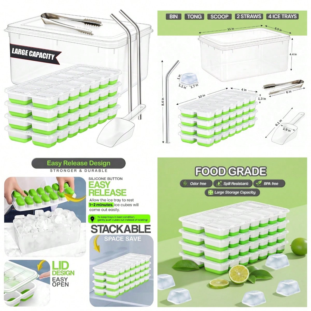 56pcs Tray With Lid And Bin –  - Silicone Mold Tray บทวิจารณ์และราคา