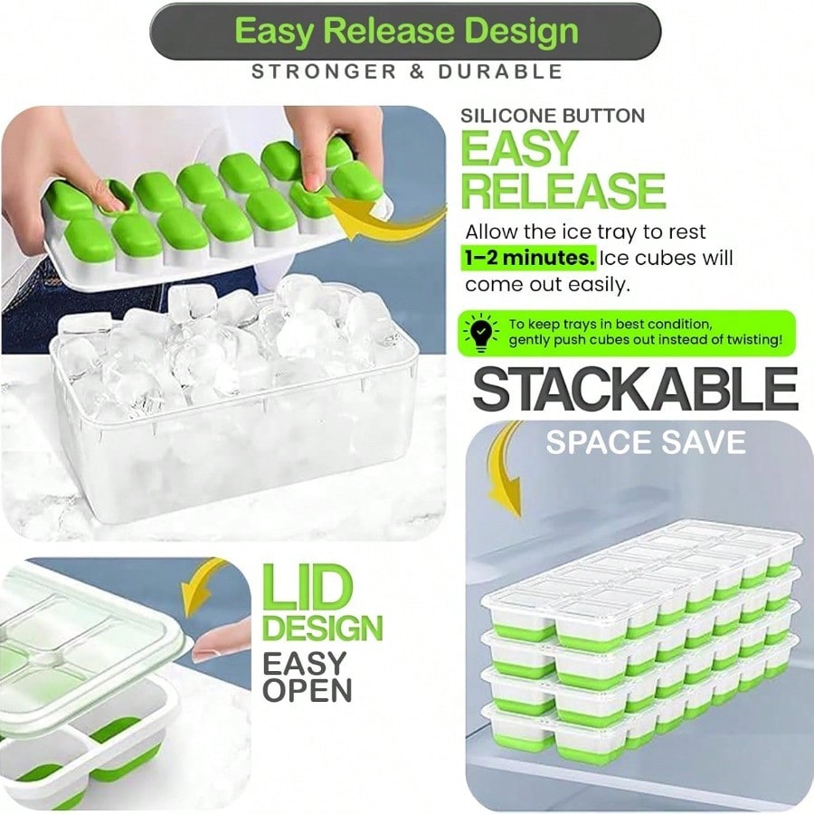 56pcs Tray With Lid And Bin –  - Silicone Mold Tray บทวิจารณ์และราคา