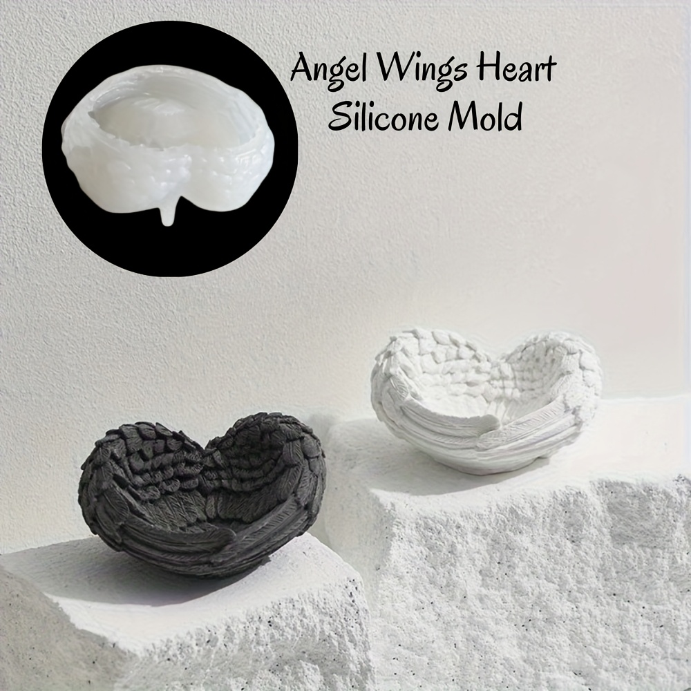 1pc Angel Wing Heart Silicone  - Resin Craft Ideas บทวิจารณ์และราคา