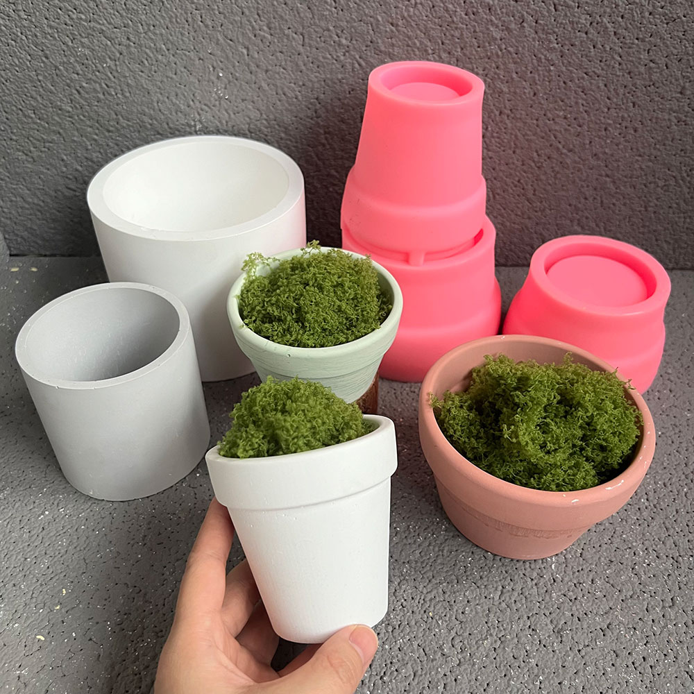 Large Concrete Plant Pot Silic - Coaster Mold Round บทวิจารณ์และราคา