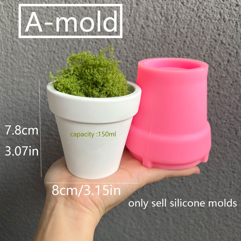 Large Concrete Plant Pot Silic - Coaster Mold Round บทวิจารณ์และราคา