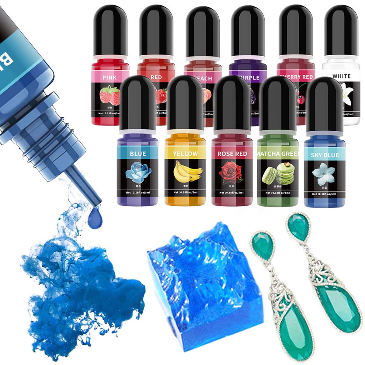 5ml/Bottle Epoxy Resin Pigment - Epoxy Uv Resin Kit บทวิจารณ์และราคา