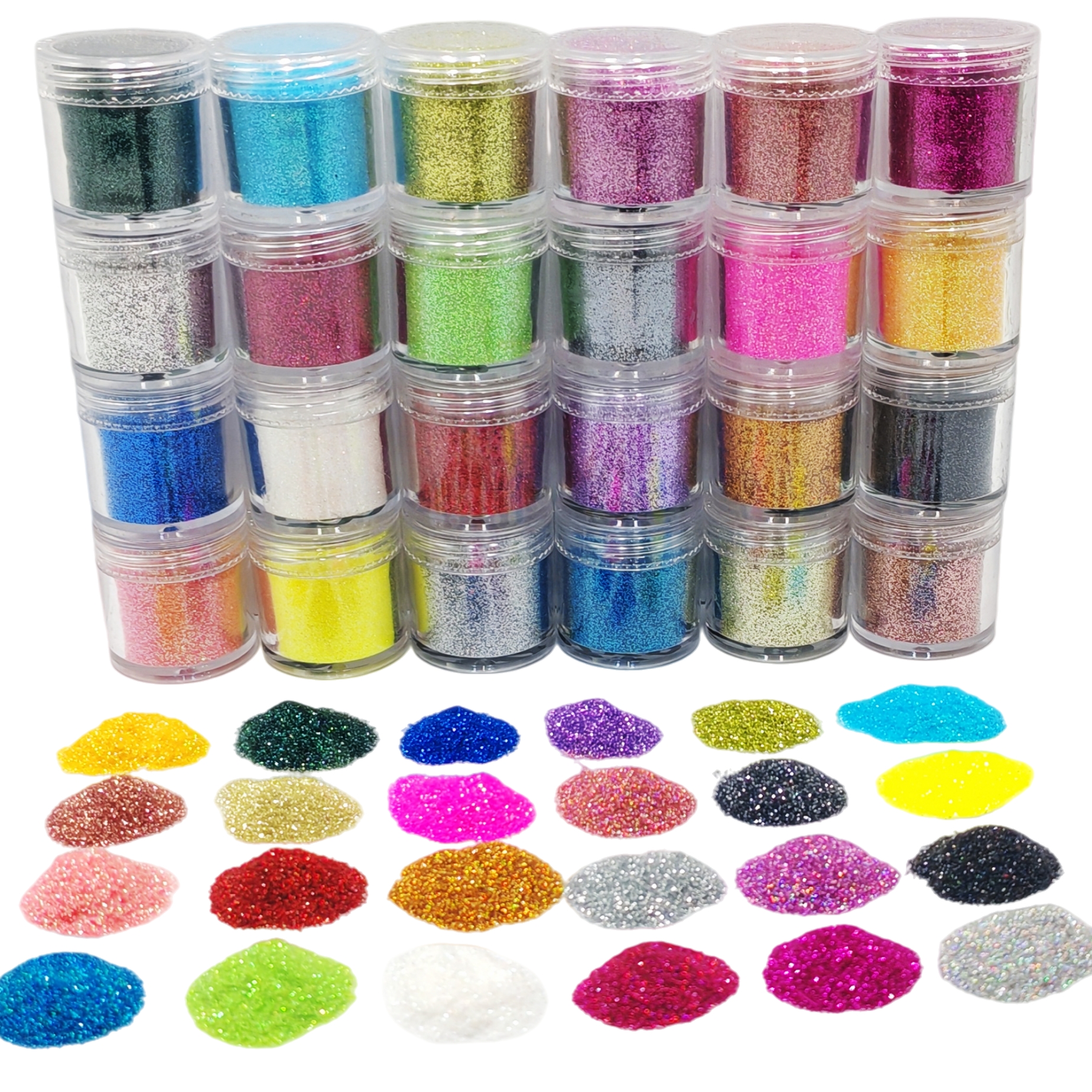 24-Color Cosmetic Iridescent H - Resin Glitter Pack บทวิจารณ์และราคา
