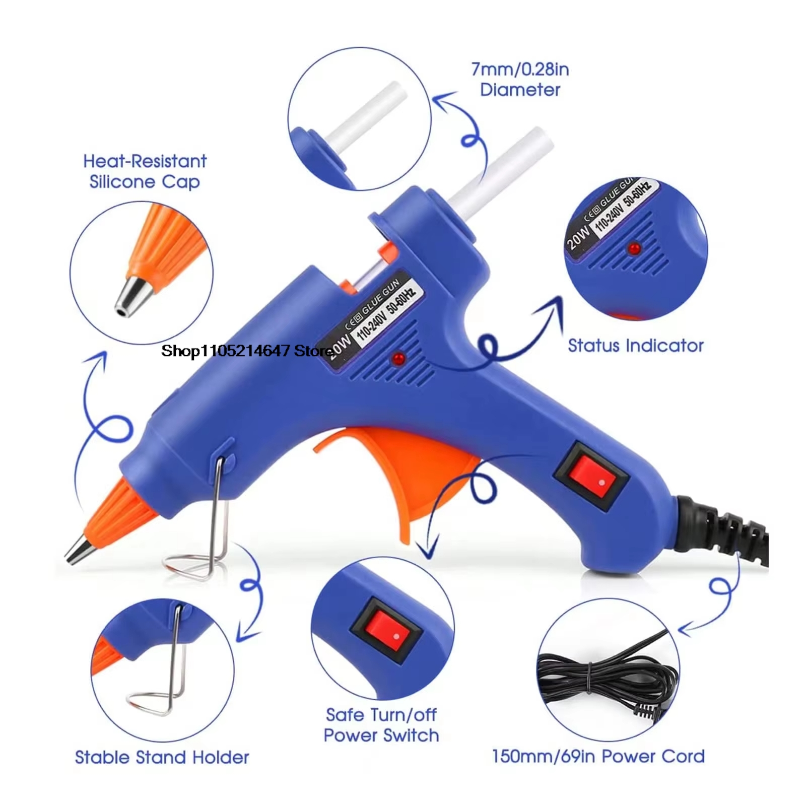 Hot Melt Glue Gun DIY Mini Hou - Heat Gun Small บทวิจารณ์และราคา