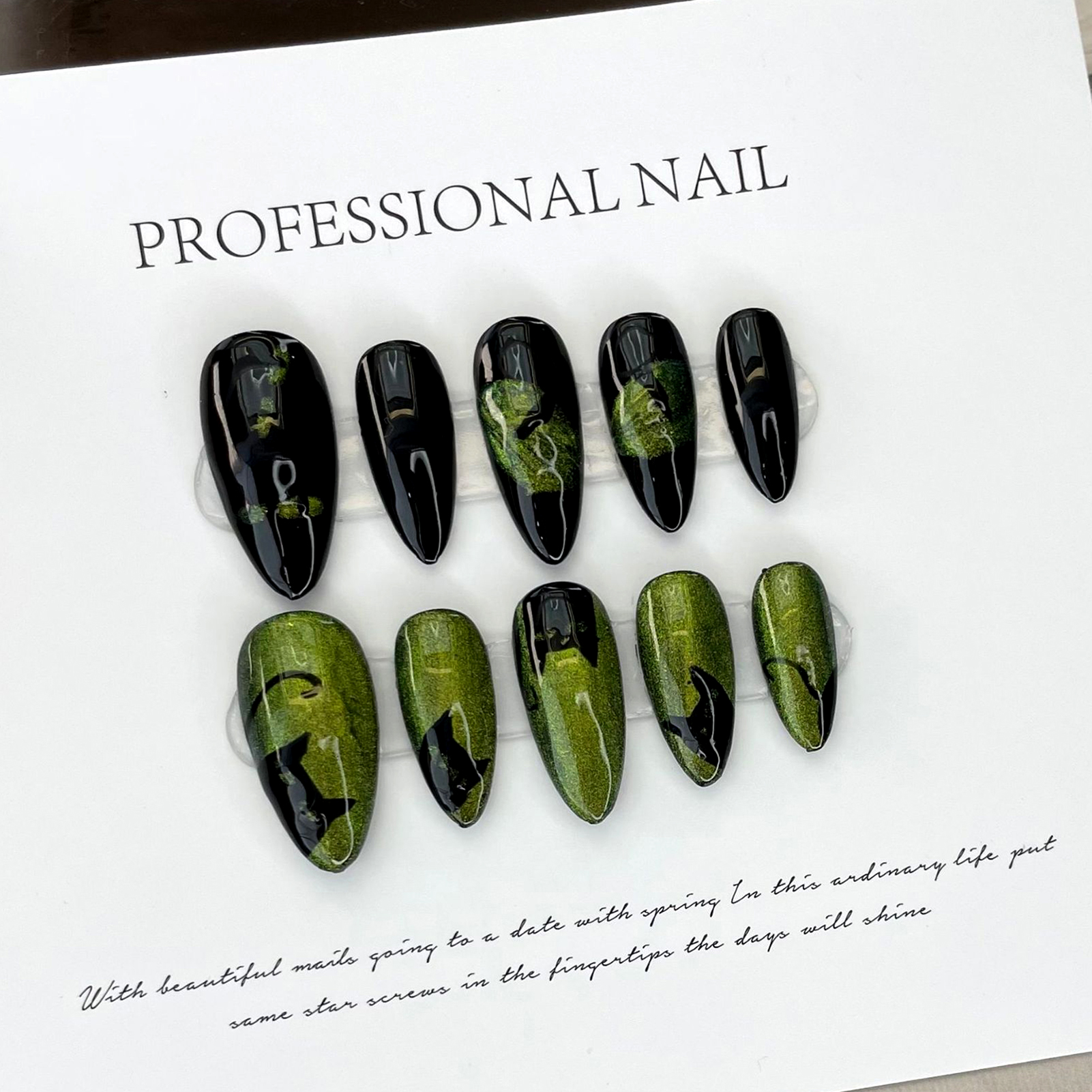 10pcs Handmade Press On Nails  - Resin Glitter Pack บทวิจารณ์และราคา