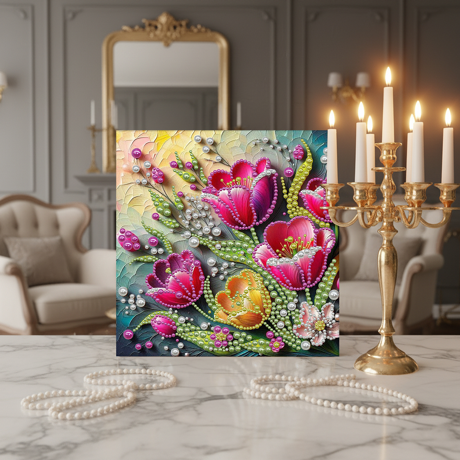 DIY Pearl Gem Paintings Pictur - Resin Craft For Beginners บทวิจารณ์และราคา