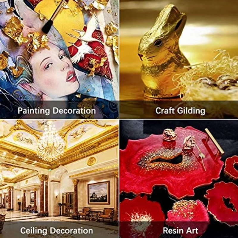 100pcs Imitation Gold Sliver C - Gold Foil Flakes บทวิจารณ์และราคา