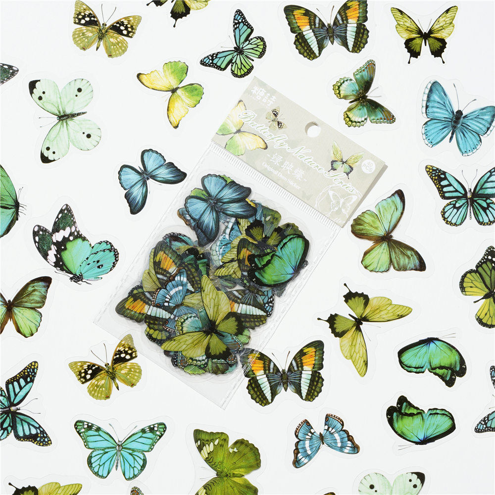 40pcs Colorful Butterfly Wings - Gold Foil Flakes บทวิจารณ์และราคา