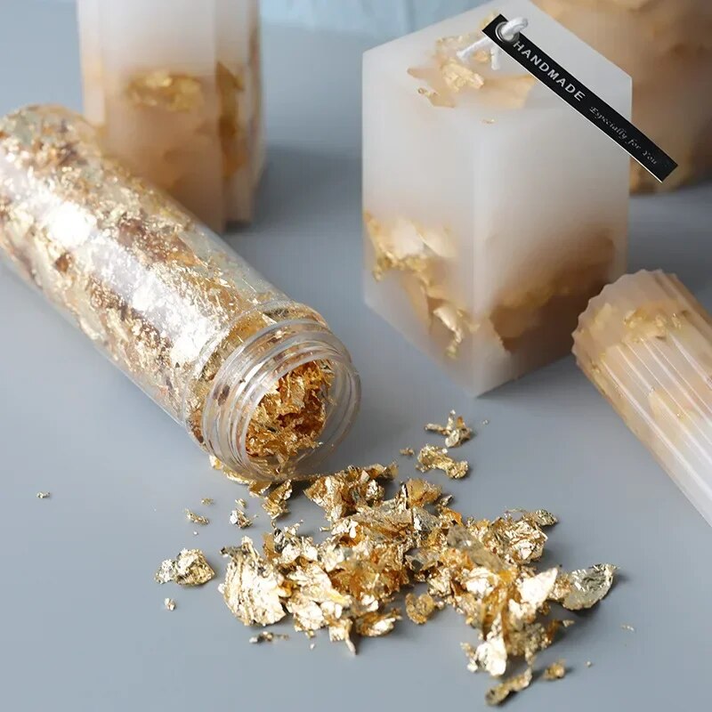 2g/1g Metallic Foil Flakes Gol - Gold Foil Flakes บทวิจารณ์และราคา