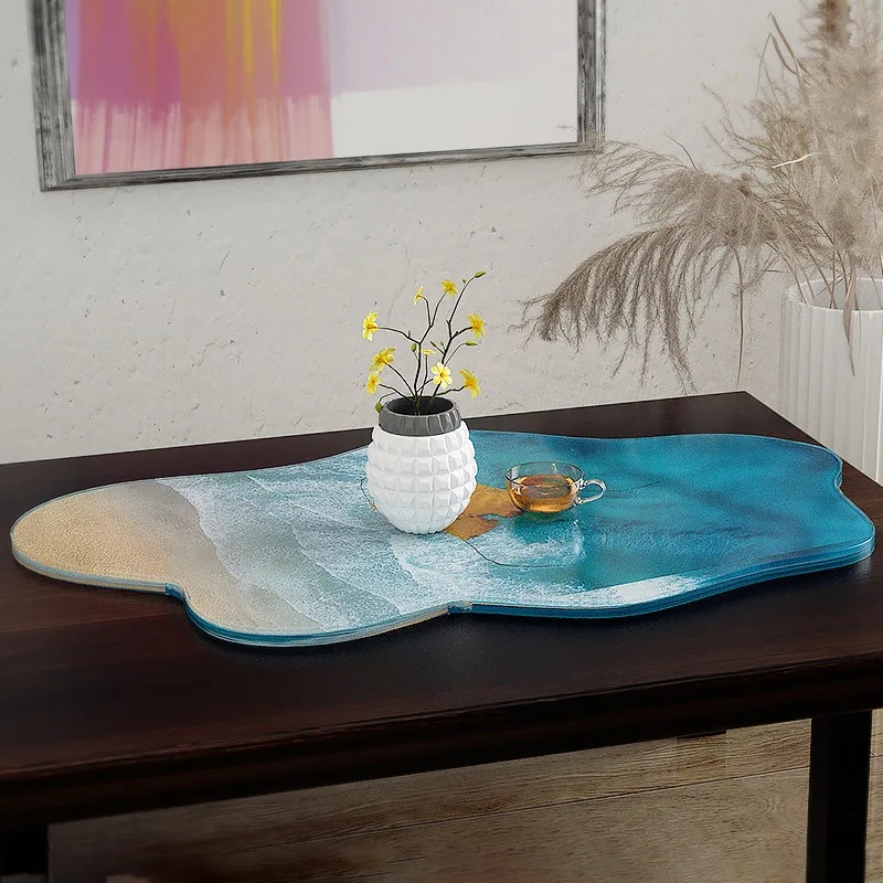 Large 61cm Irregular tray epox - Resin Ocean Wave Mold บทวิจารณ์และราคา