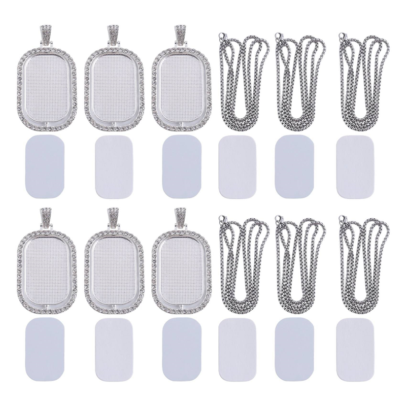 WORTHOWN-48Pcs Sublimation Rhi - Bezels Set Pendant บทวิจารณ์และราคา