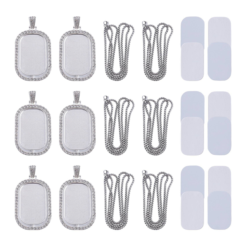 WORTHOWN-48Pcs Sublimation Rhi - Bezels Set Pendant บทวิจารณ์และราคา