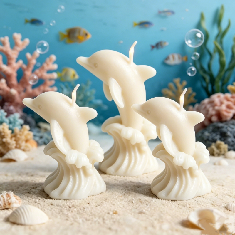 3D Whale & Dolphin with Wave S - Resin Ocean Wave Mold บทวิจารณ์และราคา