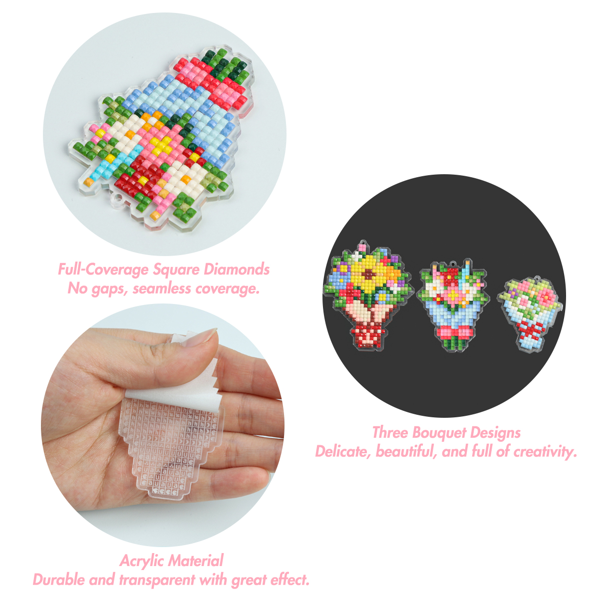 FOREVER YOUNG 3PCS Bouquet Acr - Resin Craft Kit บทวิจารณ์และราคา