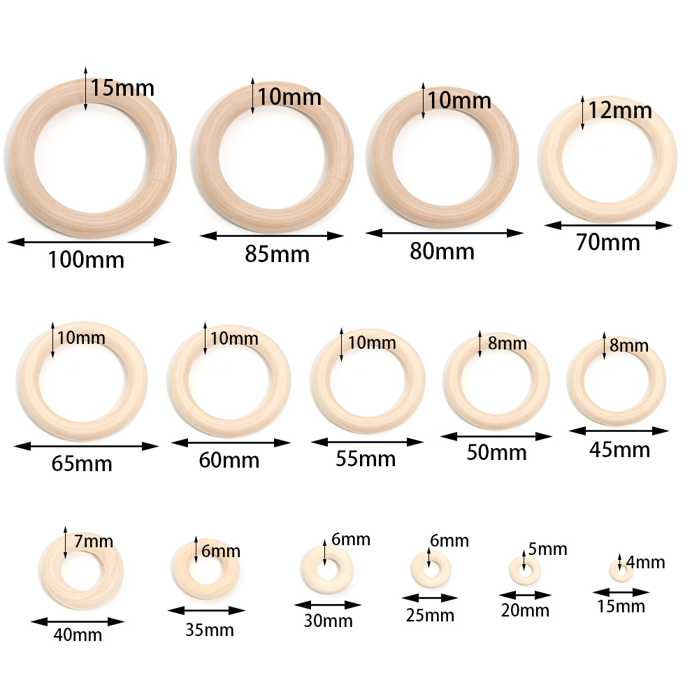 2-10pcs/lot Round Natural Wood - Wood Ring Blank บทวิจารณ์และราคา