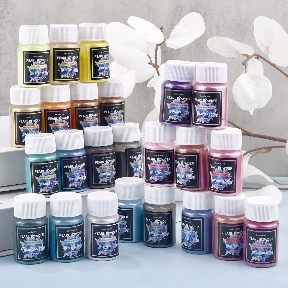 20ml Cosmetic Grade Pearlescen - Resin Pigment Set บทวิจารณ์และราคา