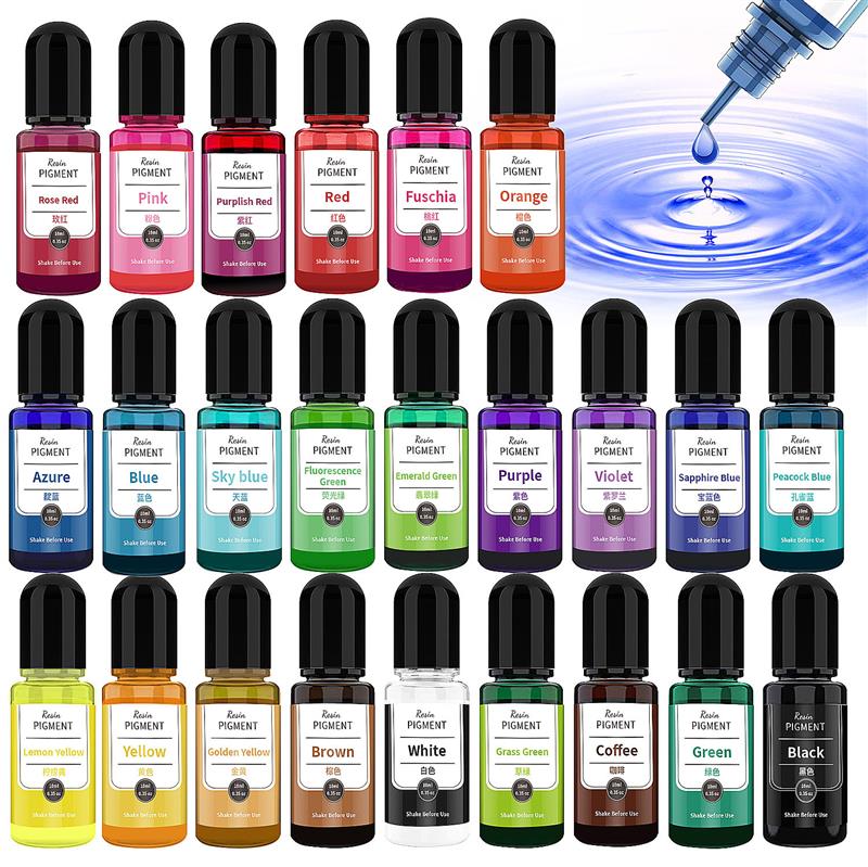 24 Color Art Ink Alcohol Resin - Resin Dye Alcohol บทวิจารณ์และราคา