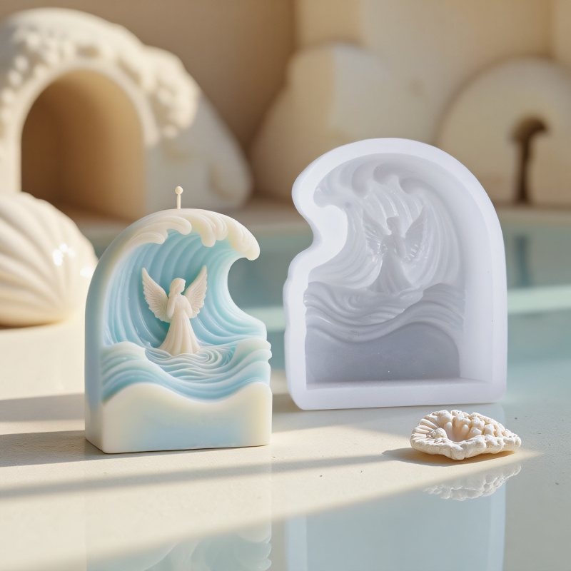 2pcs Wave Angel Silicone Mold  - Resin Ocean Wave Mold บทวิจารณ์และราคา